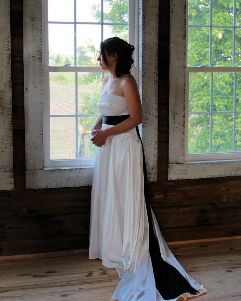 Wedding dress at The Barn at Blueberry Hill a locally owned wedding venue  with lodging, DJ, bartender located near Winston-Salem and Charlotte