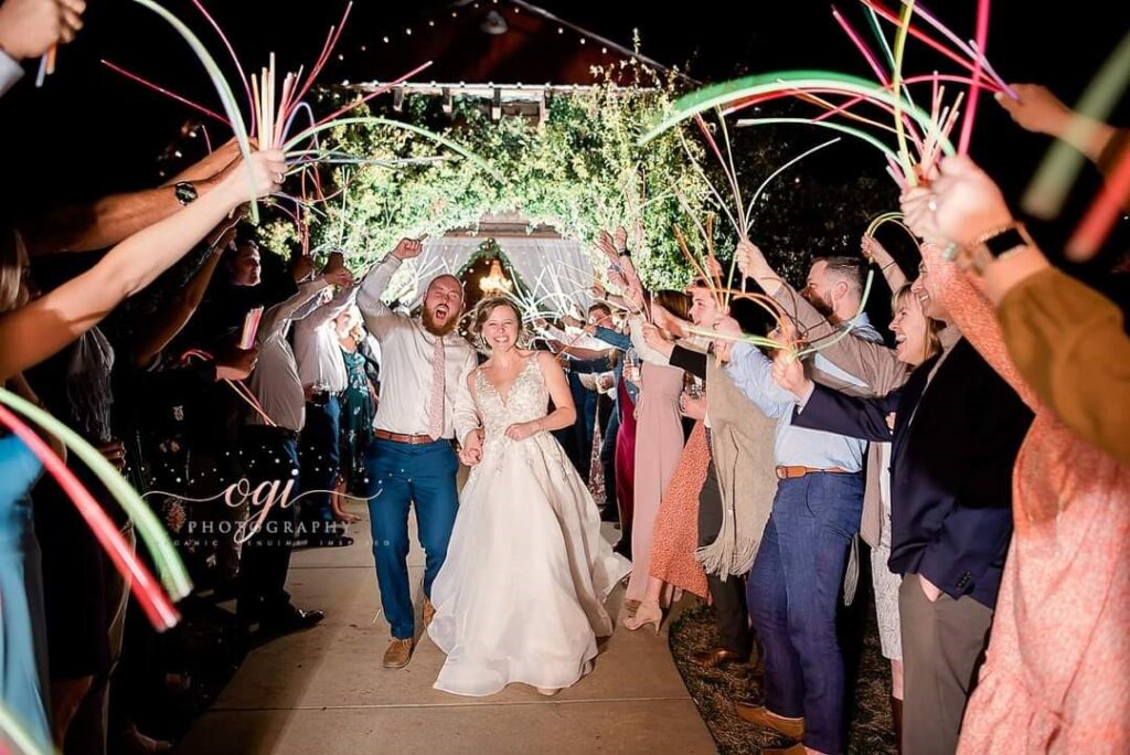 Glowstick exit, no fire hazard but beautiful