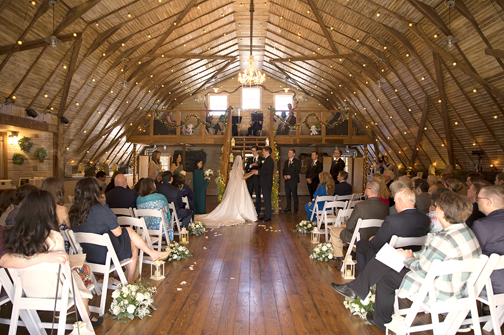 The Barn at Blueberry Hill indoor wedding