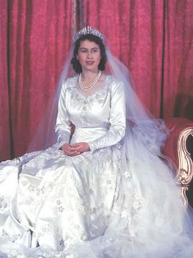 Queen Elizabeth wedding gown