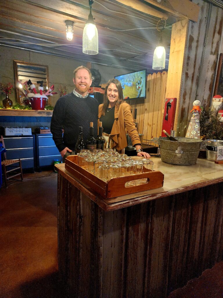 The Barn at Blueberry Hill a rustic wedding venue in Elkin NC close to Charlotte and Winston Salem includes DJ, lodging, bartender and table settings