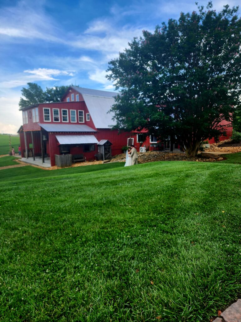 The Barn at Blueberry Hill locally owned wedding venue in Elkin NC including bartender, DJ and lodging