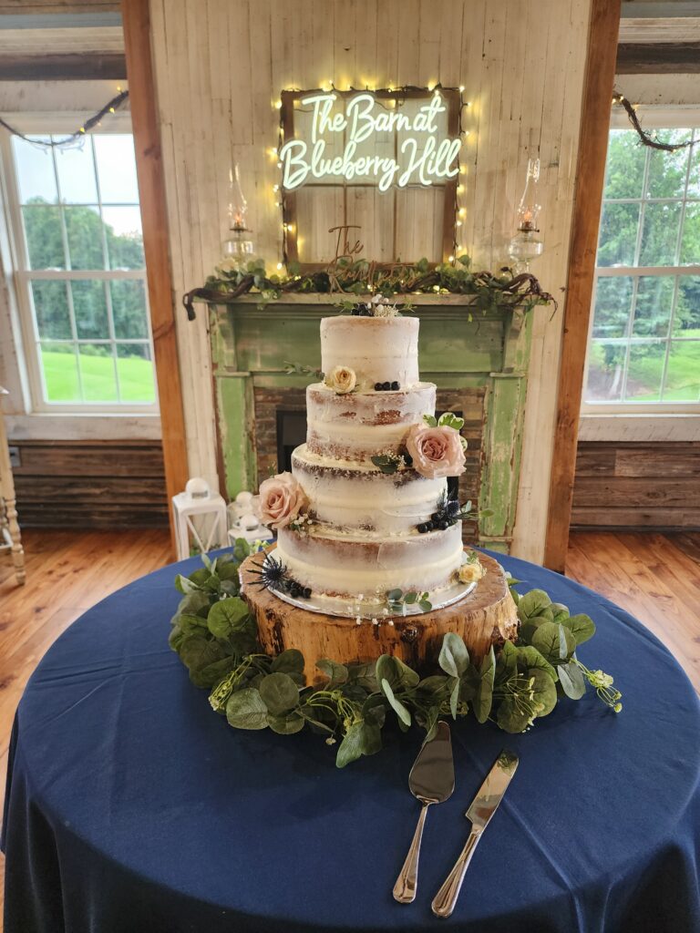 the barn at blueberry hill wedding venue located near winston-salem and charlotte includes lodging, bartender and DJ