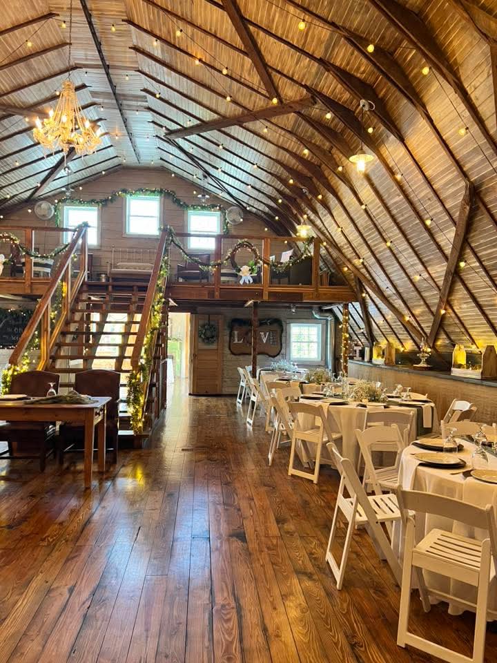 Indoor wedding reception at NC wedding venue near Charlotte and Winston-Salem that includes lodging
