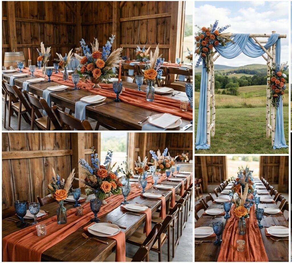 A charming, locally owned barn wedding venue in Northwest NC, offering on-site lodging and inclusive services such as a professional DJ and bartender to make your special day unforgettable.