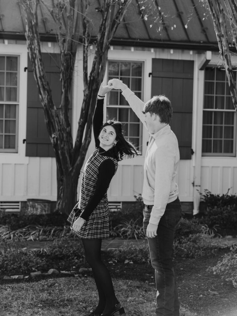 engagement pictures near The Barn at Blueberry Hill a local owned wedding venue near Charlotte includes lodging and DJ